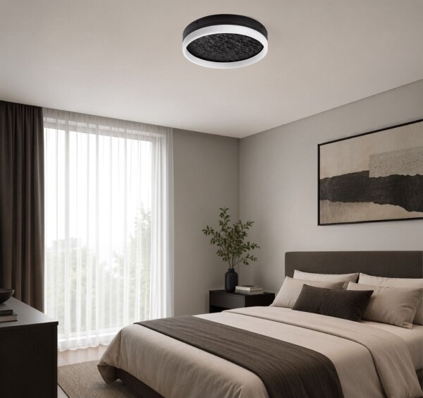 Rabalux 71523 - LED stmievateľné stropné svietidlo TIMMO 24W/230V 3000-6500K pr. 40 cm čierna s diaľkovým ovládaním