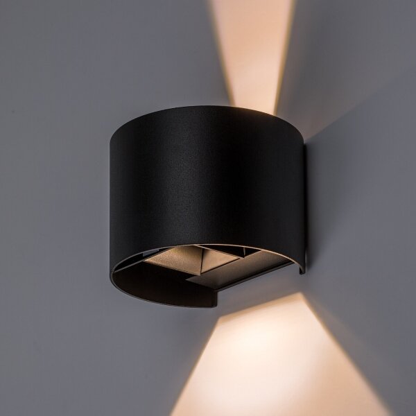 Rabalux 77218 - LED vonkajšie nástenné svietidlo VIRNA 5W/230V 2700/4000/6500K IP54 čierna