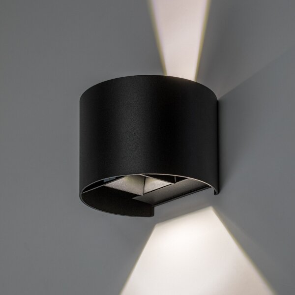 Rabalux 77218 - LED vonkajšie nástenné svietidlo VIRNA 5W/230V 2700/4000/6500K IP54 čierna