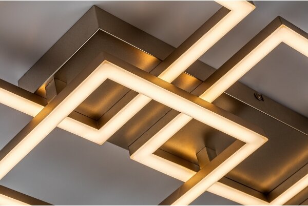 Rabalux 71499 - LED stmievateľné stropné svietidlo FATMA 40W/230V 3000-6500K 33x100 cm zlatá s diaľkovým ovládaním