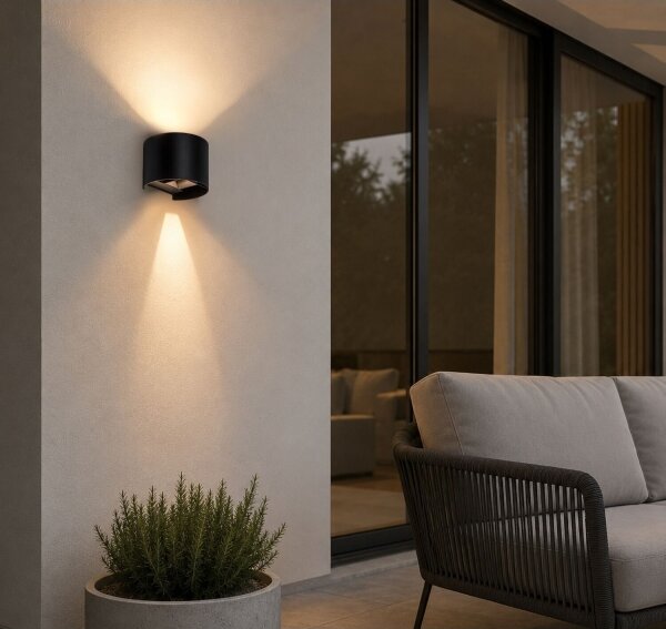 Rabalux 77218 - LED vonkajšie nástenné svietidlo VIRNA 5W/230V 2700/4000/6500K IP54 čierna