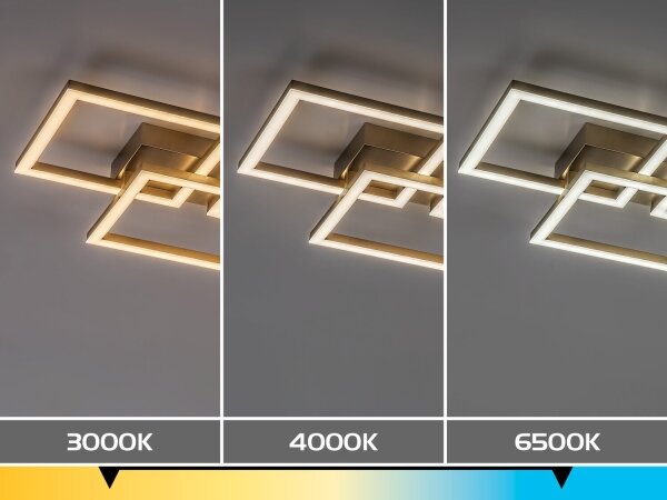 Rabalux 71499 - LED stmievateľné stropné svietidlo FATMA 40W/230V 3000-6500K 33x100 cm zlatá s diaľkovým ovládaním