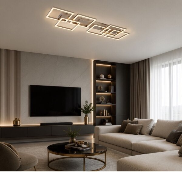 Rabalux 71499 - LED stmievateľné stropné svietidlo FATMA 40W/230V 3000-6500K 33x100 cm zlatá s diaľkovým ovládaním
