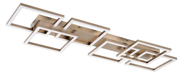 Rabalux 71499 - LED stmievateľné stropné svietidlo FATMA 40W/230V 3000-6500K 33x100 cm zlatá s diaľkovým ovládaním