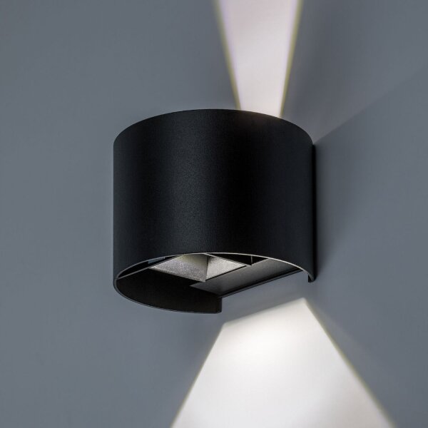 Rabalux 77218 - LED vonkajšie nástenné svietidlo VIRNA 5W/230V 2700/4000/6500K IP54 čierna