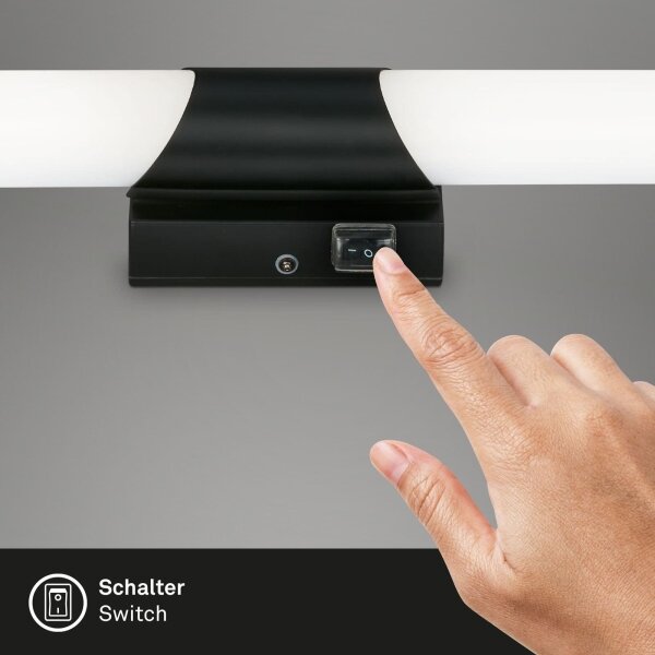 Briloner 2111-015 - LED osvetlenie zrkadla do kúpeľne LED/6,5W/230V 32 cm čierna
