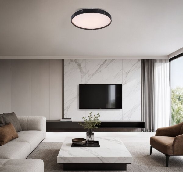 Rabalux 71517-LED Stmievateľné stropné svietidlo TERESIA 24W/230V 3000-6500K pr. 38 cm čierna+DO