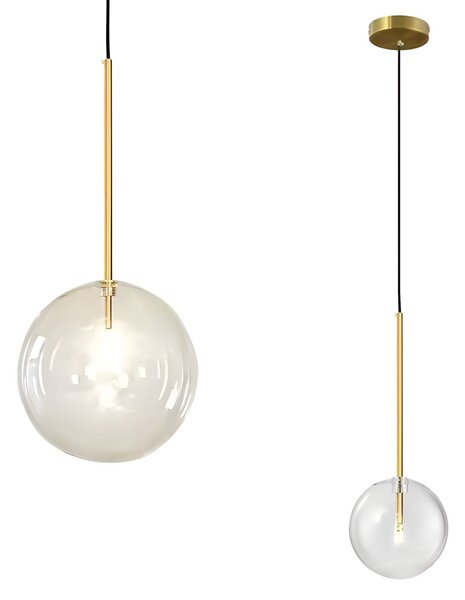 Toolight Toolight, sklenené guľové závesné stropné svietidlo 15cm, 1xG4, APP1680-1CP, OSW-04300