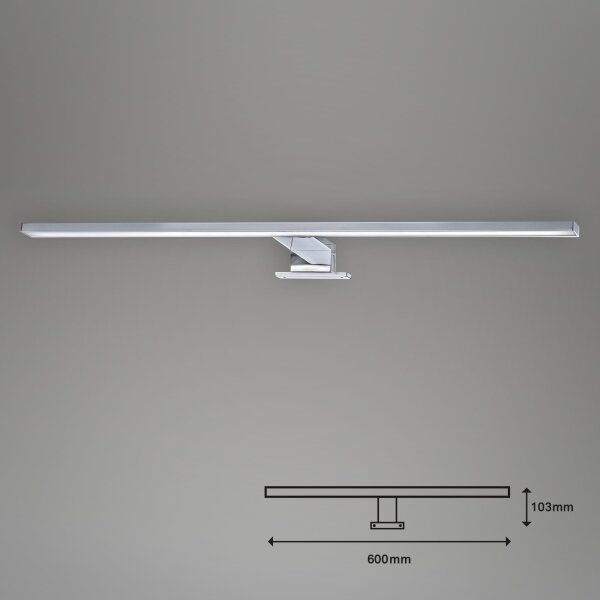 Briloner 2104-118-LED Osvetlenie kúpeľňového zrkadla LED/8W/230V 60 cm matný chróm