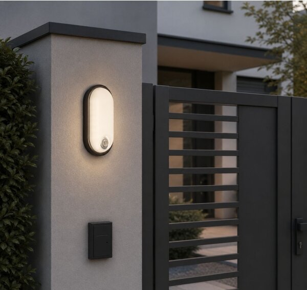 Rabalux 77231 - LED vonkajšie stropné svietidlo so snímačom HORT2 15W/230V IP65 čierne