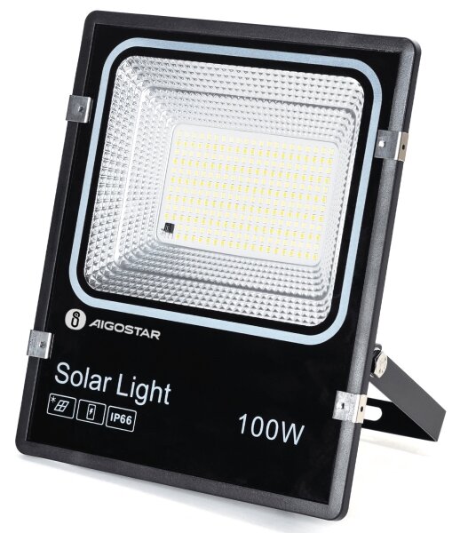 Aigostar-LED Solárny reflektor LED/100W/3,2V 2000mAh 3000K/4000K/6500K IP66 + DO