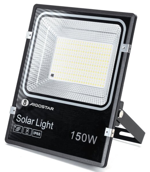 Aigostar-LED Solárny reflektor LED/150W/3,2V 3000mAh 3000K/4000K/6500K IP66 + diaľkové ovládanie
