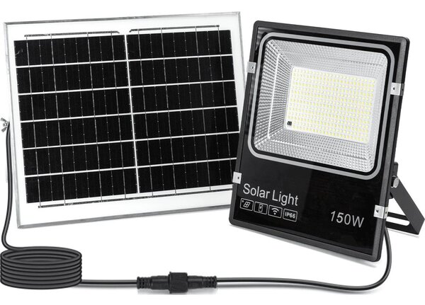 Aigostar-LED Solárny reflektor LED/150W/3,2V 3000mAh 3000K/4000K/6500K IP66 + diaľkové ovládanie