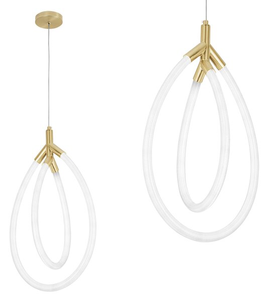 Toolight Toolight, LED závesné osvetlenie, 43W, G017-CP, zlatá-biela, OSW-06365