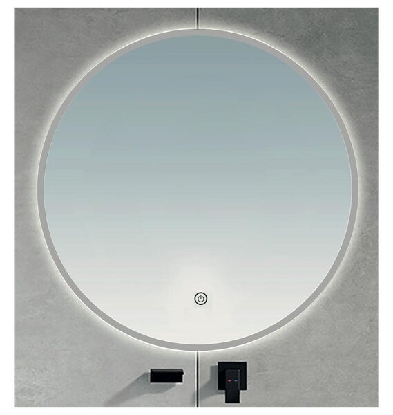 BRILAGI - LED kúpeľňové zrkadlo VENA SILVER LED/26W/230V priemer 80 cm IP44 stmievateľné + CCT