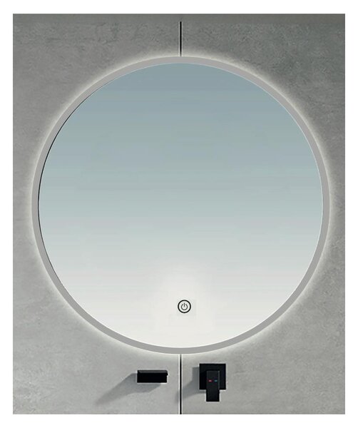 BRILAGI - LED Kúpeľňové zrkadlo VENA SILVER LED/19W/230V priemer 60 cm IP44 stmievateľné + CCT