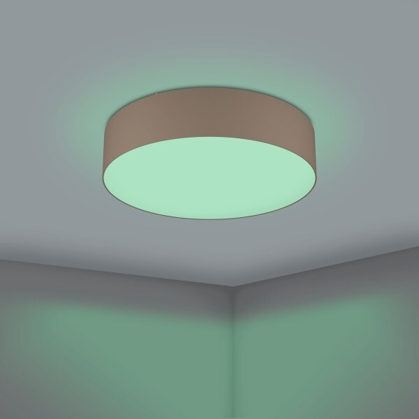 Eglo 31767 - LED RGBW stmievateľné stropné svietidlo ROMAO-Z LED/35W/230V pr. 57 cm taupe