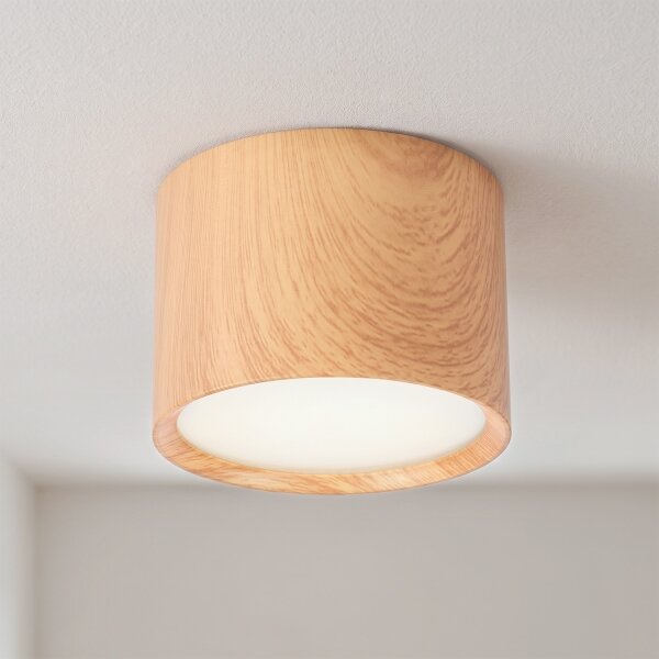 BRILAGI - Kúpeľňové bodové svietidlo SMOOTH 1xGX53/15W/230V 60x82 mm dubový dekor IP54