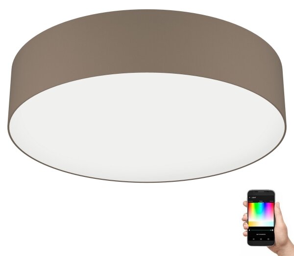 Eglo 31767 - LED RGBW stmievateľné stropné svietidlo ROMAO-Z LED/35W/230V pr. 57 cm taupe