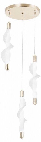 Toolight Toolight, LED stropné svietidlo 27W, 4000K, G009-3CPR, biela-zlatá lesklá, OSW-06316