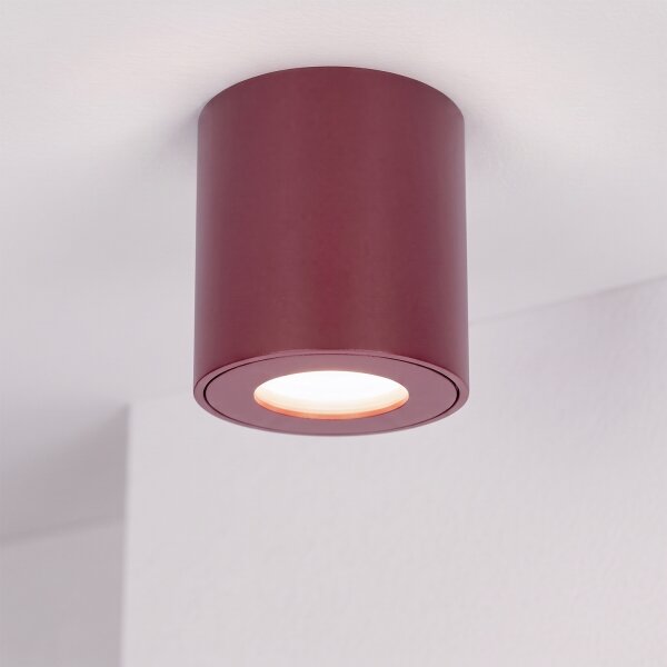 BRILAGI - Kúpeľňové bodové svietidlo MIA 1xGU10/30W/230V 84x80 mm bordové IP54