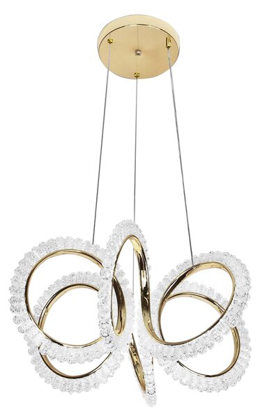 Toolight Toolight, LED závesné osvetlenie 50cm, G037-CP, zlatá lesklá, OSW-06304