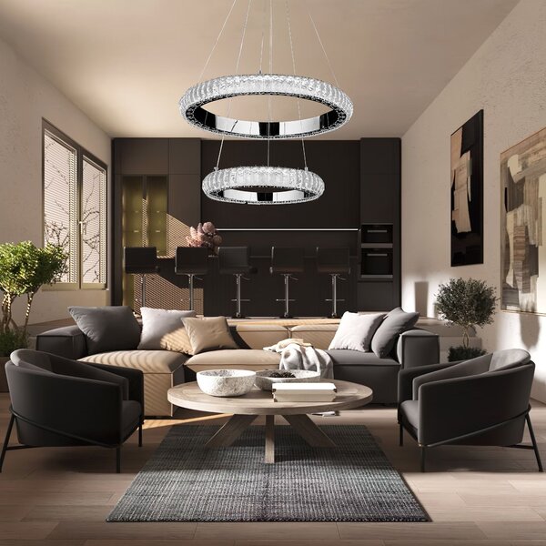 Toolight Toolight, LED závesné osvetlenie 60cm, G044-2CP, chrómová, OSW-06312
