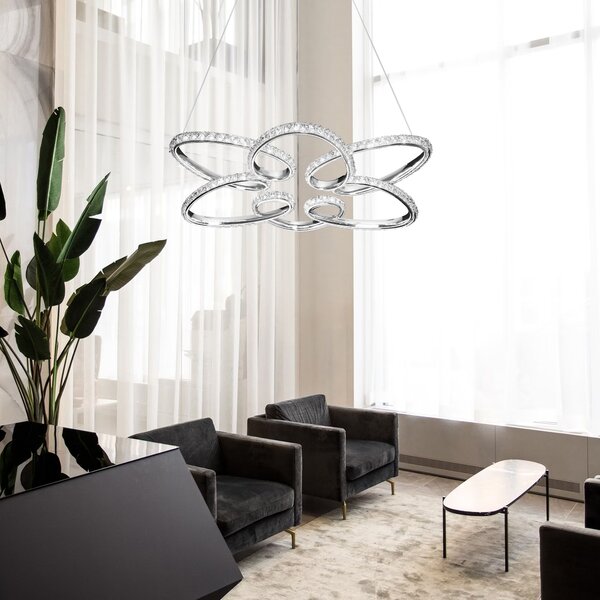 Toolight Toolight, LED stropné osvetlenie 54cm, 48W, 4000K, G002-CP, chrómová, OSW-09743