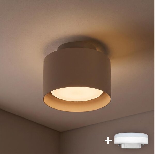 BRILAGI - LED bodové svietidlo BACKLIT 1xGX53/15W/230V + LED/3W pr. 10 cm béžové