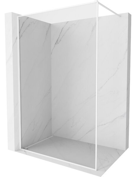 Mexen, Mexen Kioto-XF sprchová stena s rámom 50 x 202 cm, priehľadná 10 mm, biela - 800-050-104-20-00-X