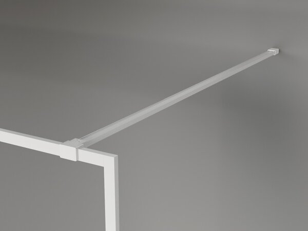 Mexen, Mexen Kioto-XF sprchová stena s rámom 50 x 202 cm, priehľadná 10 mm, biela - 800-050-104-20-00-X