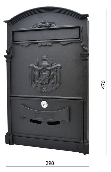Kovian-Prod schránka poštová 470x298x92mm, čierna