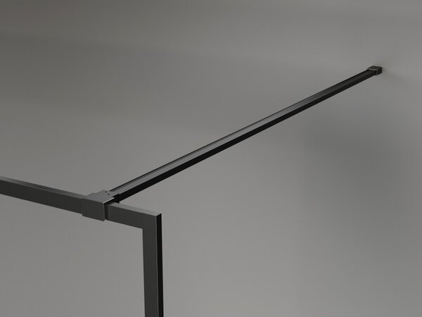 Mexen, Mexen Kioto-XF sprchová stena s rámom 50 x 202 cm, grafit 10 mm, čierna - 800-050-104-70-40-X