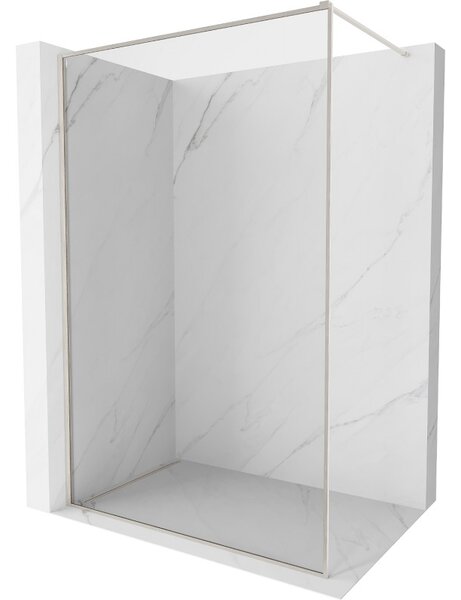 Mexen, Mexen Kioto-XF sprchová stena s rámom 80 x 202 cm, priehľadná 10 mm, matný nikel - 800-080-104-97-00-X