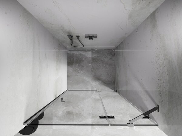Mexen, Mexen Lunar pravé otočné sprchové dvere 70 cm, transparentné, chróm - 834-070-000-01-00-P