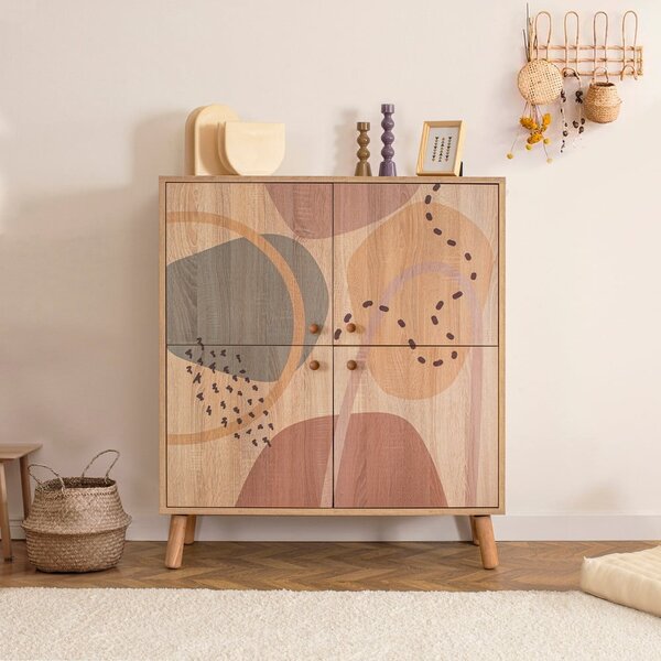 Skrinka v dekore duba v prírodnej farbe 95x111 cm Multilux – Kalune Design