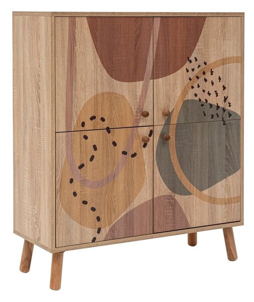 Skrinka v dekore duba v prírodnej farbe 95x111 cm Multilux – Kalune Design