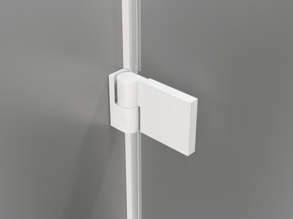 Mexen, Mexen Lunar-B Otočné ľavé sprchové dvere 60 cm, transparentné, biele - 832-060-000-20-00-L