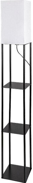 Brilagi - Stojacia lampa s policami GRADUS 1xE27/40W/230V 150 cm čierna/biela