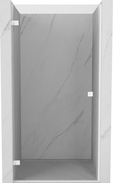 Mexen, Mexen Lunar-B Otočné ľavé sprchové dvere 60 cm, transparentné, biele - 832-060-000-20-00-L