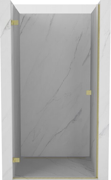 Mexen, Mexen Lunar-B ľavé otočné sprchové dvere 65 cm, transparentné, brúsené zlaté - 832-065-000-55-00-L