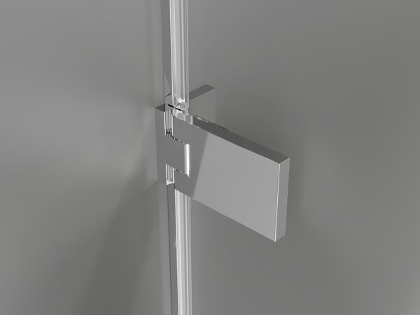Mexen, Mexen Lunar-F pravé sklápacie sprchové dvere 60 cm, transparentné, chróm - 836-060-000-01-00-P