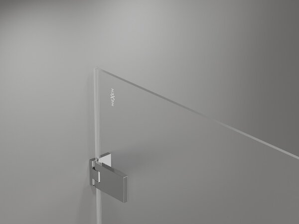 Mexen, Mexen Lunar-F pravé sklápacie sprchové dvere 60 cm, transparentné, chróm - 836-060-000-01-00-P