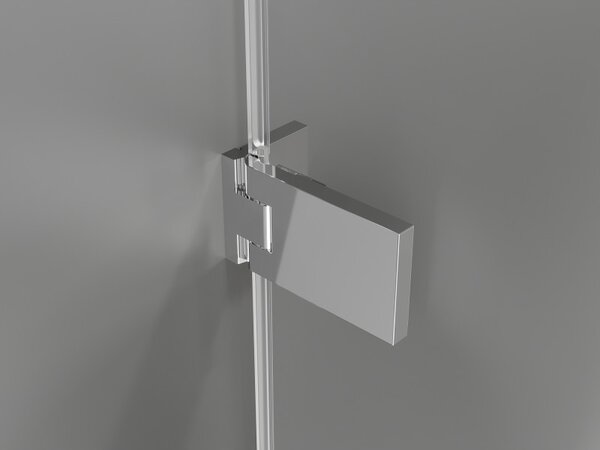 Mexen, Mexen Lunar-F pravé sklápacie sprchové dvere 60 cm, transparentné, chróm - 836-060-000-01-00-P