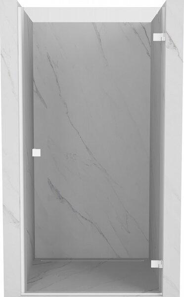 Mexen, Mexen Lunar-B Otočné pravé sprchové dvere 60 cm, transparentné, biele - 832-060-000-20-00-P