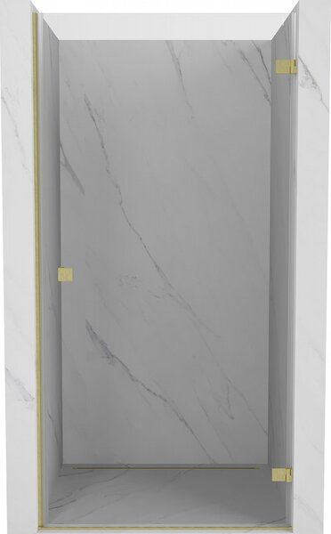Mexen, Mexen Lunar-B výklopné pravé sprchové dvere 65 cm, transparentné, brúsené zlato - 832-065-000-55-00-P