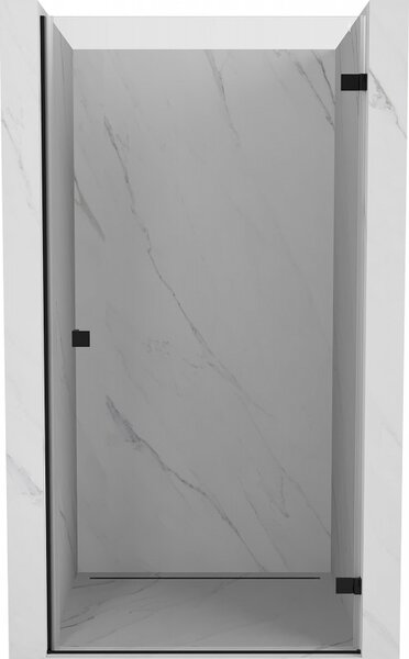 Mexen, Mexen Lunar-B Otočné pravé sprchové dvere 60 cm, priehľadné, čierne - 832-060-000-70-00-P