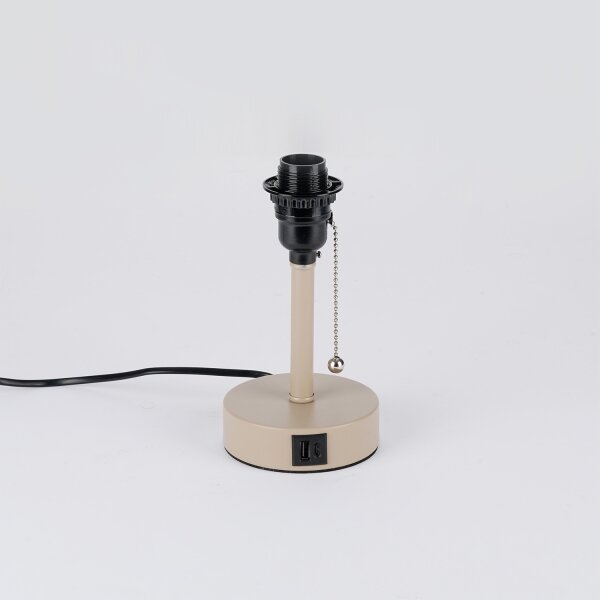 Brilagi - Stolová lampa s USB portom TABLON 1xE27/25W/230V béžová