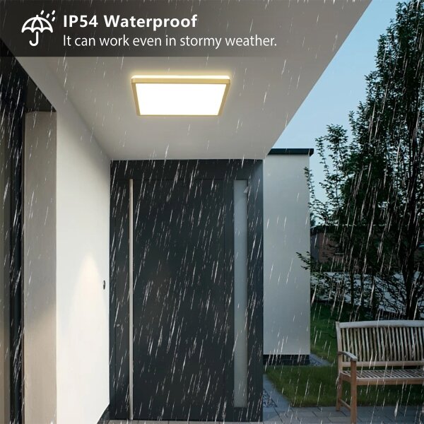 Brilagi - LED kúpeľňové svietidlo ULTRA SLIM LED/24W/230V 42x42 cm zlaté IP54