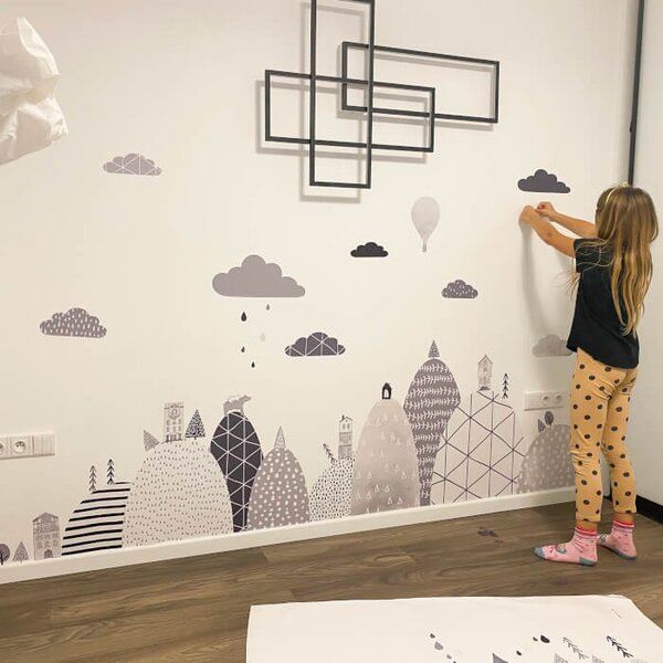 INSPIO-textilná prelepiteľná nálepka - Samolepiace tapety na stenu Hory
